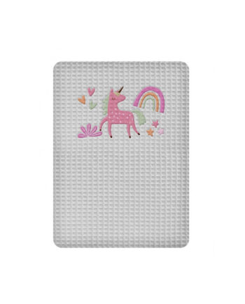 ΚΟΥΒΕΡΤΑ ΠΙΚΕ ΑΓΚΑΛΙΑΣ 80X110 ADAM HOME UNICORN GREY