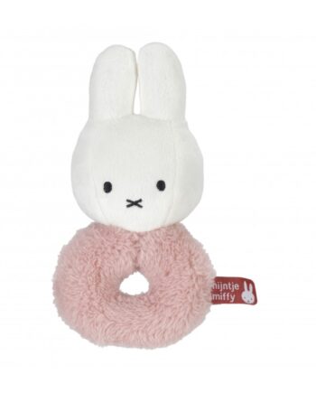 Miffy Fluffy Λούτρινη Κουδουνίστρα Ροζ
