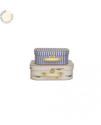 Σετ 2 χάρτινων βαλιτσών κροκόδειλος OYOY