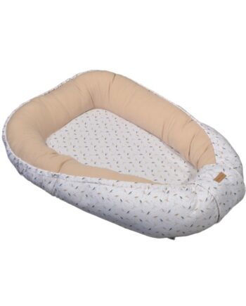 Oliver Baby Des.404 Φωλιά Διπλής όψης-Πλεκτό Ζέρσεϋ Μπεζ 100% Βαμβάκι - 75x110 ανοικτή διάσταση