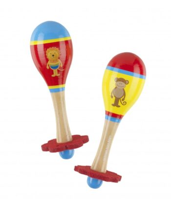 Μαράκες σετ Λιοντάρι & Μαιμού Orange Tree Toys