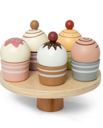 Ξύλινα Cupcakes Mama Memo