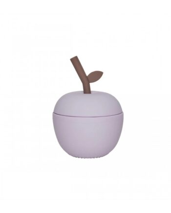 Ποτηράκι σιλικόνης Μήλο Λιλά Oyoy