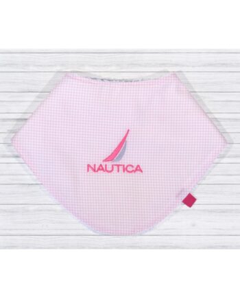 Σαλιάρα Μπαντάνα Ροζ Καρρώ 26x26