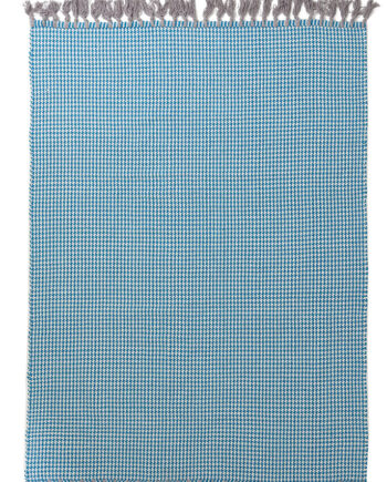 Χαλί Urban Cotton Kilim Houndstooth Caribbean Sea Royal Carpet - 130 x 190 cm